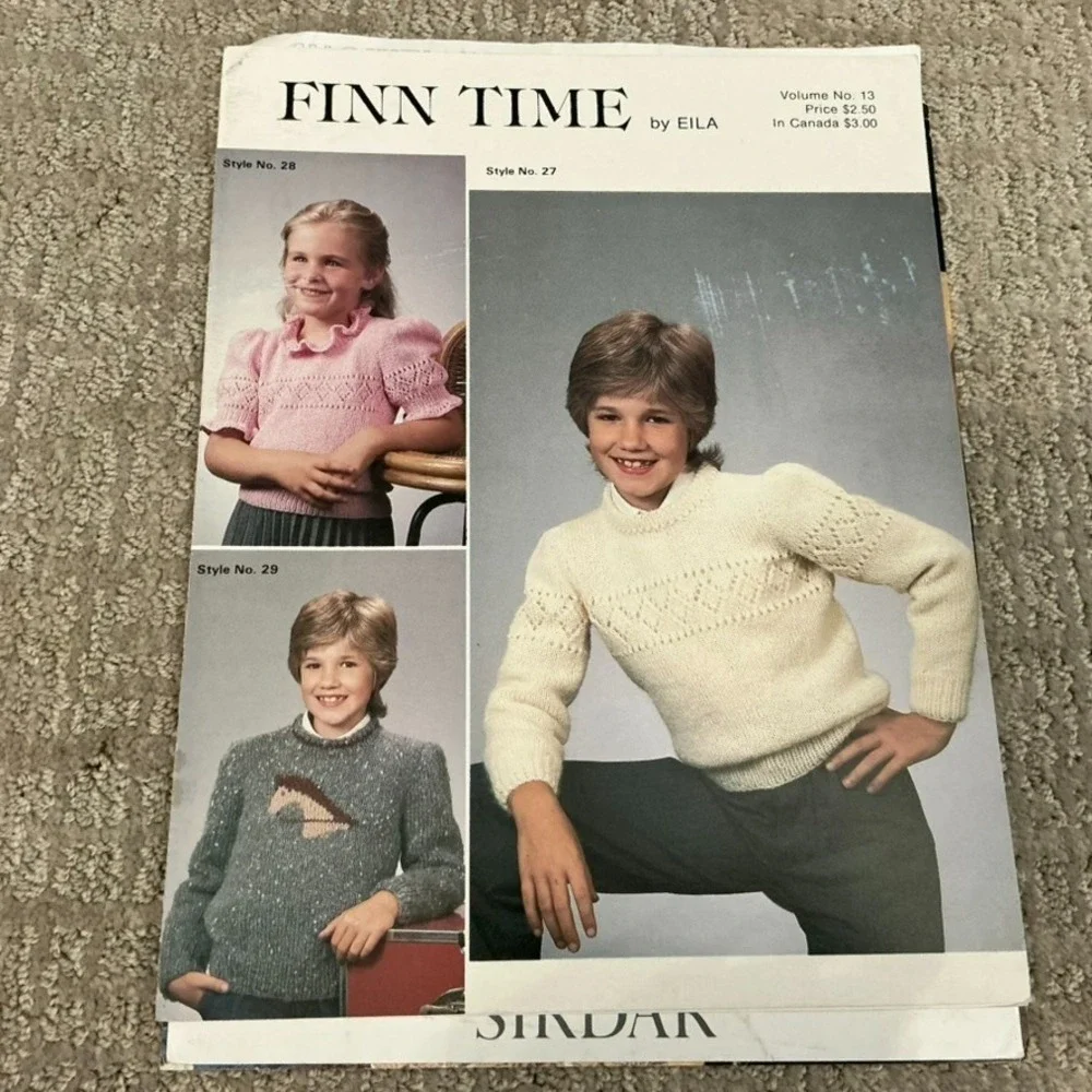 Lot 11 Vintage Knitting Crochet Pattern Books Baby Child Small World Finn Time